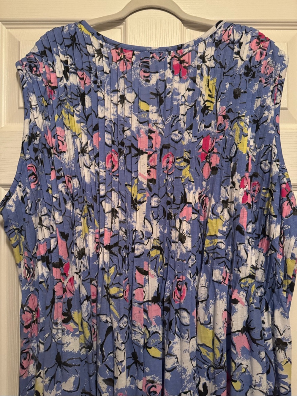 Woman Within Sz 30/32 (4X) Floral Maxi Dress Pink & Yellow Accents - Picture 10 of 12
